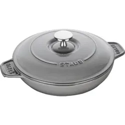 STAUB Gusseisen Auflaufform mit Deckel, rund, 20 cm - Hochwertige Auflaufform aus Gusseisen für energiesparendes Kochen auf allen Herdarten, ideal zum Servieren von Einzelportionen oder Beilagen. Langanhaltende Temperatur und geschmackverstärkende Emaillierung.