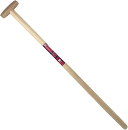 Synx Tools Schaufelstiel 110cm T-Griff Schaufelstiel Gebogen, Ersatz Spaten Holz Stiel, Gerätestiel aus Buchenholz, Ersatzstiel mit Bequemem T-Griff, Holzstiel für Schaufeln
