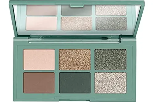 essence eyeshadow palette, Lidschatten, mehrfarbig, 6 Farben, sofortiges Ergebnis, farbintensiv, matt, metallisch, schimmernd, vegan, Mikroplastik Partikel frei, Nanopartikel frei (4,5g)