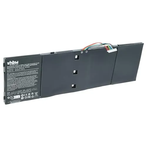 vhbw Akku kompatibel mit Acer Aspire V5 573G 54204, V5-573-9863, V5-573G-54201250AII Notebook (4000mAh, 15V, Li-Ion)