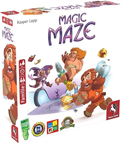 Pegasus Spiele 57200G - Magic Maze, *Nominiert Spiel des Jahres 2017*, kooperatives Familienspiel für 1-8 Spieler mit hohem Wiederspielreiz