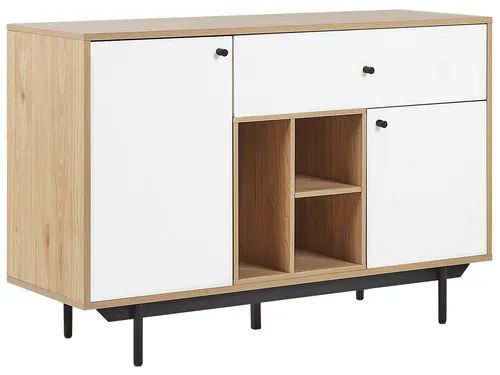 BELIANI Sideboard in Hellbraun und Weiß