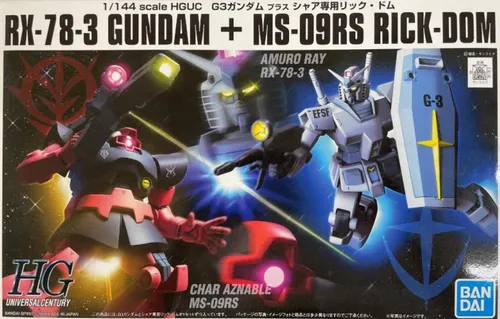 Bandai HGUC G-3 Gundam + Chars Rick-Dom Set 1/144 Modellbausatz 09601