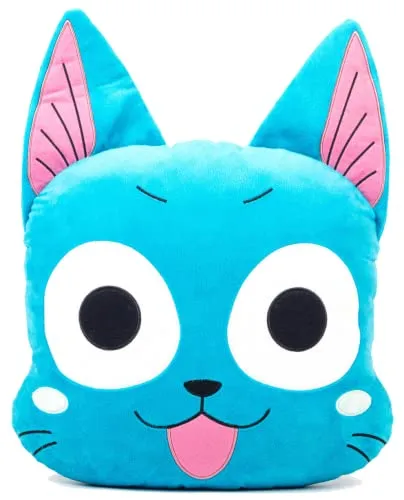 SAKAMI Fairy Tail Happy Plüschkissen - Original lizenziertes Kissen von SAKAMI, ideal zur Unterstützung von Spiel und Phantasie – perfekt als Geschenk!