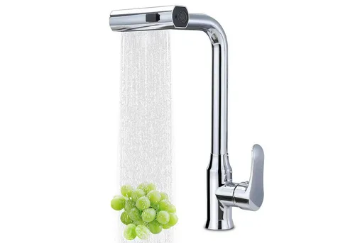 OKWISH Ausziehbarer Küchenarmatur Wasserhahn mit 3 Strahlarten