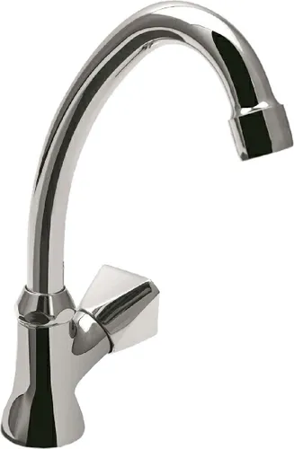 tecuro Stand-Schwenkventil - Auslaufventil für Küche und Keller - Bad- & Duscharmaturen mit 360° HU-Rohrauslauf, langlebigem Ventiloberteil und einfachem Austausch von Strahlregler und Griff.