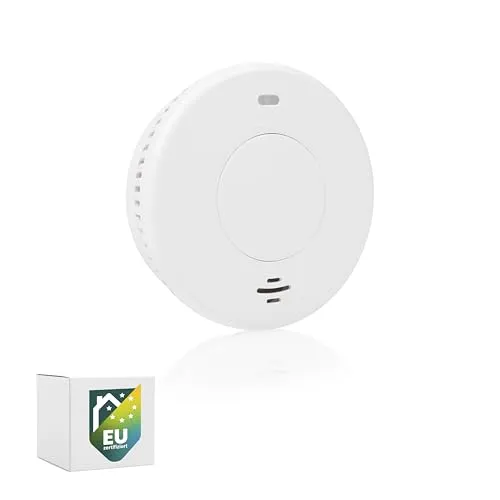 Smartwares Rauchmelder - Q-Label - 10 Jahre versiegelte Batterie - Optischer Sensor - Beleuchtete Indikatoren - Testknopf - Stille Funktion - FSM-12001