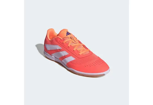 Adidas Hallenfußballschuhe Predator Club In Sala - neonorange, 45 1/3 - Fußballschuhe für Hallenfußball, bieten optimale Ballkontrolle und hohen Komfort dank atmungsaktivem Mesh und rutschfester Gummisohle – ideal für Technik und Präzision.