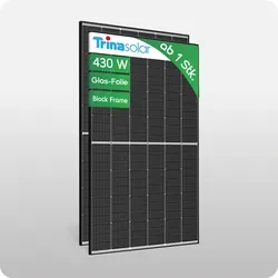 Trina Vertex S 430W Solarmodul mit schwarzem Rahmen