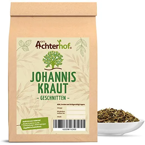 Johanniskraut geschnitten - Johanniskraut-Tee 1 kg - Naturreiner Kräutertee ohne Farbstoffe und Konservierungsstoffe, geprüfte Spitzenqualität vom-Achterhof, ideal für Entspannung und Wohlbefinden.