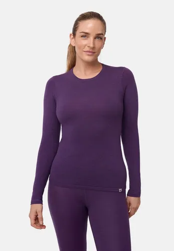 DANISH ENDURANCE Merino Langarmshirt für Damen, temperaturregulierend und weich - Dieses funktionale Langarmshirt aus einer besonderen Merinowollmischung bietet hervorragenden Tragekomfort. Ideal als Unterziehshirt für Outdoor-Aktivitäten, sorgt es für ein angenehm frisches Gefühl und optimale Bewegungsfreiheit.