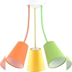 Bunte Deckenlampe 3-flmg von Licht-Erlebnisse in gelb von Licht-Erlebnisse