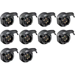 Hella 10x 8-polige Steckdose für Anhängerkupplung 12V 16A