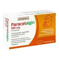 Paracetalgin 500 Mg Filmtabletten - Arzneimittel zur schnellen Schmerzlinderung, wirkt bereits nach 10 Minuten dank innovativer Kombination aus Paracetamol und natürlichem Algin. Ideal für Menschen mit Schluckproblemen.