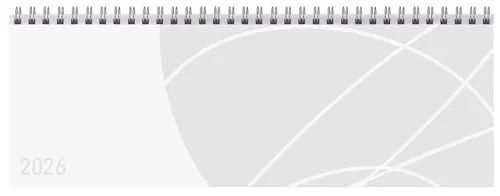 Tischkalender quer Professional Colourlux 2026 weiß: 1 Woche 2 Seiten; Bürokalender; Tischquerkalender im Format: 29,8 x 10,5 cm