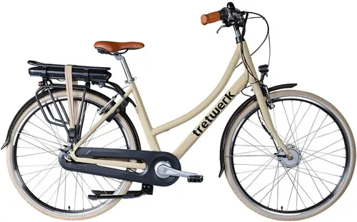 Tretwerk Aurora E Bike 28 Zoll Pedelec - E-Bike für Damen und Herren, ideal für Alltag und urbane Mobilität, mit tiefem Einstieg für hohen Fahrkomfort und zuverlässigem Fahrverhalten.