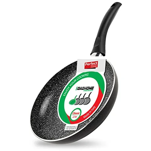 GadHome Classic 20cm Antihaft Bratpfanne, Schwarz | Pfanne Induktion | Aluminiumpfanne mit Ergonomischem Griff | PFOA Frei für Gesundes Kochen | Spülmaschinenfest