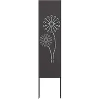 vidaXL Garten Sichtschutz-Leinwand Schwarz 32 x 140 cm – Moderner Raumteiler - Stylischer Sichtschutz aus wetterfestem Stahl, ideal für Garten und Terrasse. Schaffe Privatsphäre mit elegantem Design und einfacher Montage – perfekt für entspannte Momente im Freien.