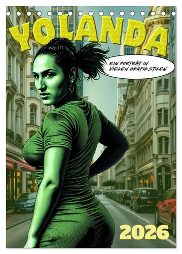 Werner Braun | Yolanda, ein Porträt in vielen Grafikstilen (Tischkalender...