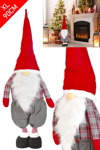 XL 90cm Wichtel Weihnachtswichtel Weihnachten Figur Weihnachtsmann Zwerg Deko