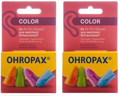 OHROPAX Color Schaumstoff Stoepsel (2x 8 Stück) von OHROPAX