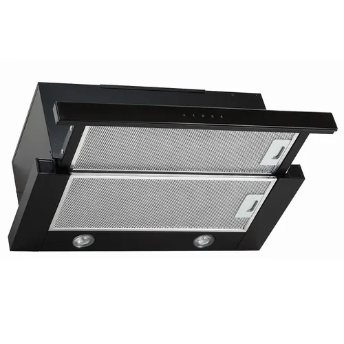 Einbau-Dunstabzugshaube Flachschirmhaube VLANO SLIDE Black mit Fernbedienung