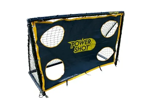 POWERSHOT® Torwand Fußball - Handball - Verschiedene Größen - 4 Schusslöcher - Reisfest (Torwand 3,7 x 2m)