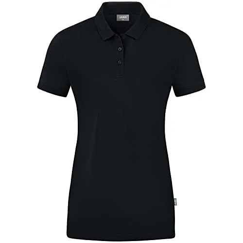 Jako Polo Doubletex Damen schwarz 38 - Poloshirt aus strapazierfähigem Doubletex Piqué, ideal für Berufsbekleidung. Waschbar bei 60 °C und perfekt für industrielle Wäsche. Hoher Tragekomfort durch Ripp-Abschlüsse und verstärkte Nähte.