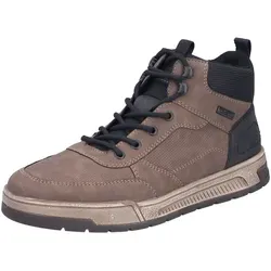 RIEKER Sneaker Lederimitat Herren, Gr. 40, hellbraun - Wanderschuhe mit wasserabweisender TEX-Membran und weichem Warmfutter für optimalen Tragekomfort und Schutz an kalten Tagen.