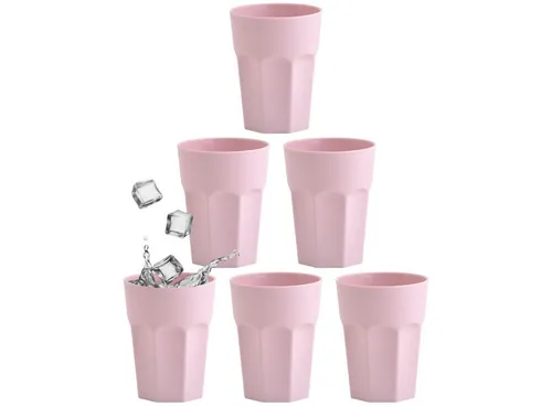 Engelland Becher ENGELLAND 6 x Kunststoffbecher 0,25 Rosa, 6-tlg., Kunststoff, spülmaschinengeeignet, bruchfest, wiederverwendbar, 250 ml, 0,25 Liter