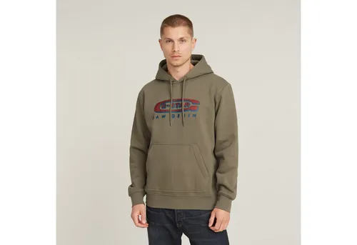 G-STAR Hoodie Old Skool Logo - Bequemer Hoodie für lässige Outfits, mit verstellbarer Kapuze und Kängurutasche, ideal für entspannte Athleisure-Looks.
