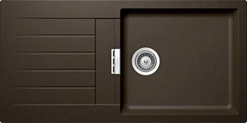 Schock Signus D-100L A Bronze Granitspüle - Sanitäranlagen & Zubehör - Reversible Becken für individuelle Anpassung, ideal für Unterschränke ab 60 cm, inklusive praktischer Exzenterbetätigung.