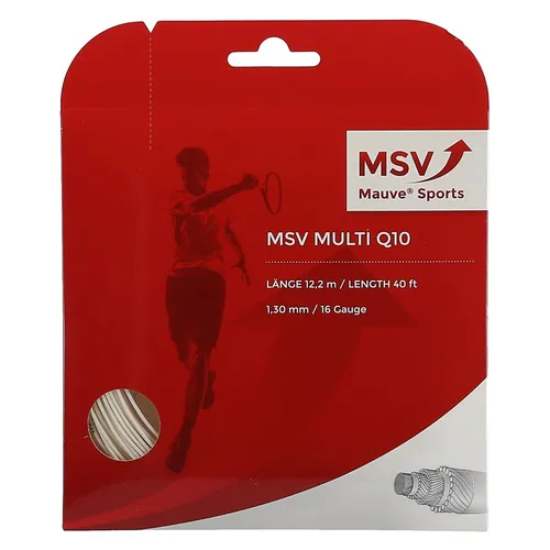 MSV Tennissaite Multi Q10 1.30mm (Armschonung+Touch) weiss 12m Set, Saitendicke: 1.30