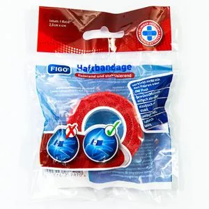 Figo Pflaster selbsthaftende Bandage, 1 Rolle, kohäsiv, elastisch, farbig sortiert, 4m x 2,5cm