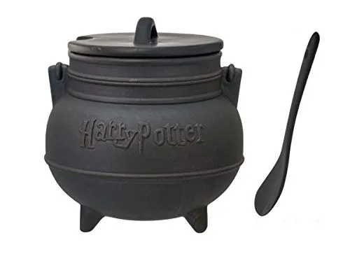 Harry Potter 48013 Kessel Suppentasse mit Löffel, Standard, schwarz, keramik, Schwarz, Standard