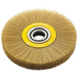 Rundbürste Messing 150x24mm - Sonstige Reinigungsgeräte - Ideal für effektive Mittelschwere Bürstarbeiten, entfernt Grate, Lacke und Zunder mit hoher Schleifwirkung dank mehrreihigem, gewellten Messingdraht.