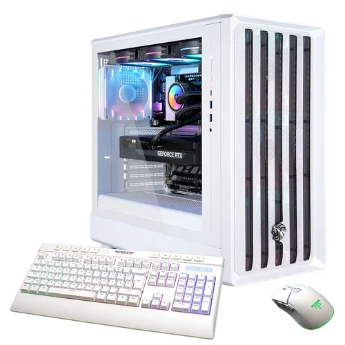 GAMEMAX CLAW WH 8104 Gaming-PC mit Ryzen 7 9700X - Leistungsstarker Gaming-PC mit AMD Ryzen 7 9700X, NVIDIA GeForce RTX 5070 Ti und 32GB DDR5 RAM für ein flüssiges Spielerlebnis. Inklusive RGB-Tastatur und -Maus.