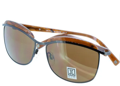 JETTE Sonnenbrille - Stilvolle Damenbrille - Sonnenbrille von JETTE in elegantem braunem Design, ideal für jeden Anlass. Vollrandrahmen aus robustem Kunststoff für optimalen Tragekomfort.