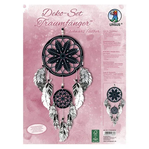 URSUS Deko Set Traumfänger schwarz / silber von Ursus