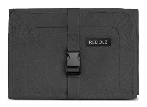 REDOLZ Essentials 12 Cosmetic Roller Kosmetiktasche Black dunkelgrau Neu