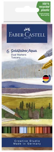 FABER-CASTELL Aquarellmarker GOLDFABER 6er Etui Toskana in grau von Faber-Castell