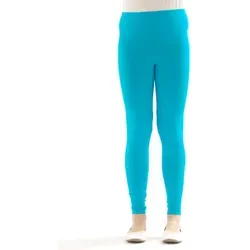SYS Leggings Kinder Mädchen Leggings Hose lang blickdicht aus Baumwolle blau 158
