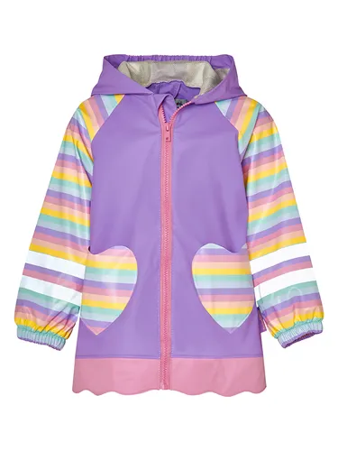 Playshoes Unisex Kinder Regenjacke Einhorn - Wasserdichter und winddichter Regenmantel für Kinder mit abnehmbarer Kapuze, ideal für unbeschwertes Spielen bei jedem Wetter. Hoher Tragekomfort dank leichtem Material und Reflektoren für mehr Sicherheit.