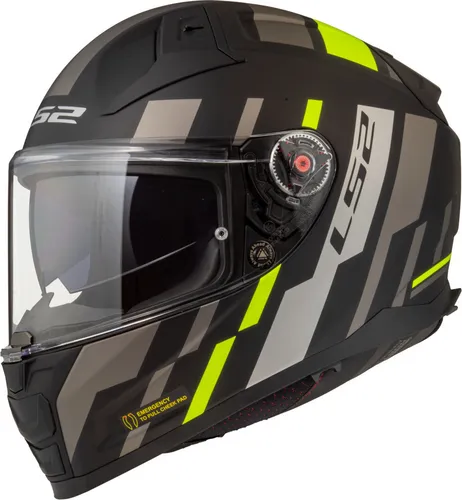 LS2 FF811 Vector II Tron Helm, schwarz/neon-gelb, L (59/60)