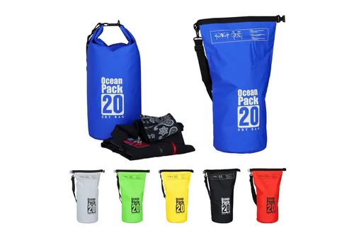 relaxdays Packsack Ocean Pack 20L wasserdicht, blau