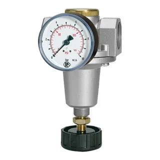Druckregler »Standard« mit Manometer - Automatisierungstechnik: Vordruckunabhängiger Membrandruckregler für präzise Druckregelung von 0,1 - 3 bar, ideal für verschiedene Anwendungen.