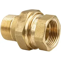 Verschraubung Ig X Ag 1/2 Zoll, Flachdichtend - Ms-blank Cw617n - Tecuro