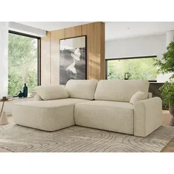 MKS MEBLE Ecksofa CUBO L-form mit Schlaffunktion in weiß von MKS Meble