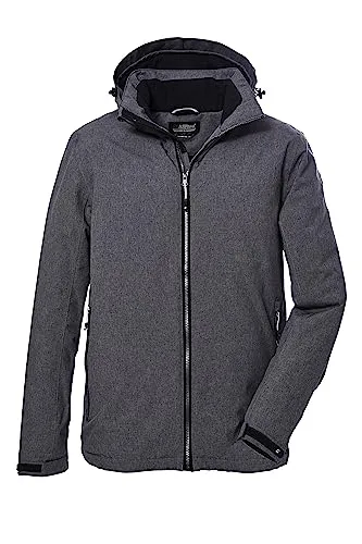 killtec Herren Funktionsjacke/Outdoorjacke mit abzippbarer Kapuze KOW 22 MN JCKT, graumelange, S, 39705-000