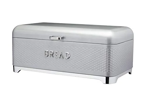 KitchenCraft Lovello Brotbox Schwarz – Retro 1950s Stil - Brotkästen im Vintage-Look: Die stilvolle Lovello Brotbox hält Ihre Backwaren dank festem Deckel extra frisch und bietet mit 42 cm x 22 cm x 16,5 cm viel Platz für Brot und Brötchen.